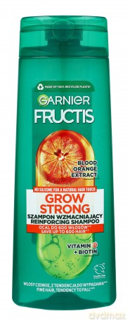 Fructis Grow Strong Szampon do włosów wzmacniający - Blood Orange 400 ml