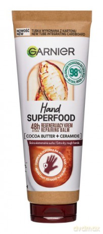 Garnier Hand Superfood Regenerujący Krem do rąk Cocoa Butter + Ceramide - do skóry ekstremalnie suchej 75 ml