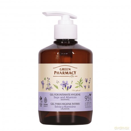 Green Pharmacy Łagodzący Żel do higieny intymnej Szałwia i Alantoina 370 ml