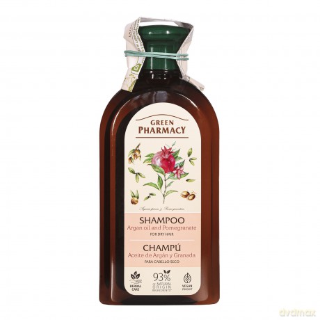Green Pharmacy Szampon do włosów suchych z Olejem Arganowym i Granatem - 350 ml
