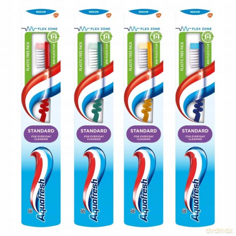 GSK AQUAFRESH Szczoteczka STANDARD MEDIUM