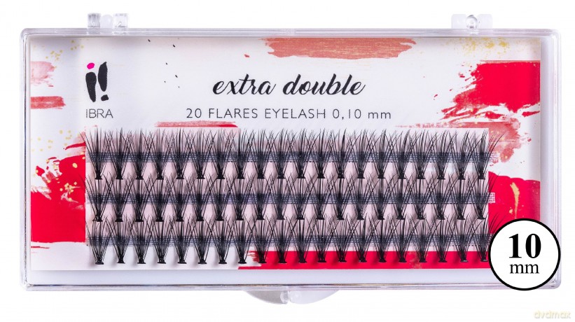 IBRA Kępki rzęs EXTRA DOUBLE C-0.10 - 10mm