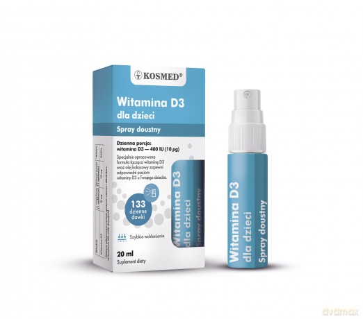 Kosmed Spray doustny Witamina D3 dla dzieci - suplement diety 20 ml
