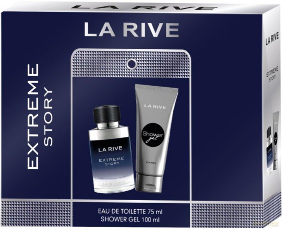 La Rive for Men Zestaw prezentowy Extreme Story (woda toaletowa 75 ml+żel pod prysznic 100 ml)