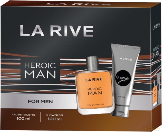 La Rive for Men Zestaw prezentowy Heroic Man (woda toaletowa 100 ml+żel pod prysznic 100 ml)