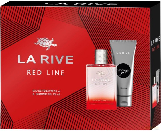 La Rive for Men Zestaw prezentowy Red Line (woda toaletowa 90 ml+żel pod prysznic 100 ml)