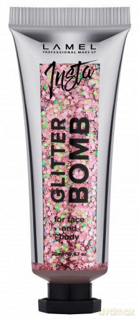 LAMEL Insta Brokat w żelu Glitter Bomb do twarzy i ciała nr 403 20 ml