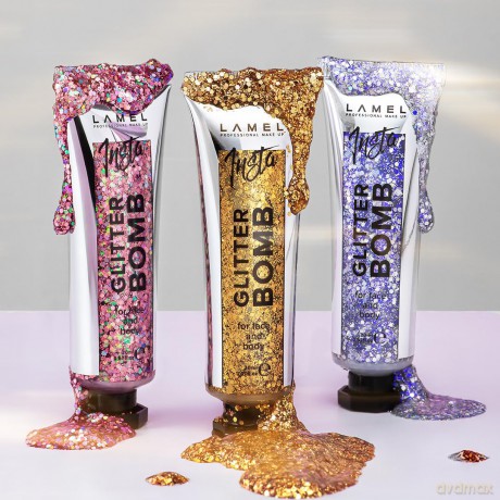 LAMEL Insta Brokat w żelu Glitter Bomb do twarzy i ciała nr 403 20 ml