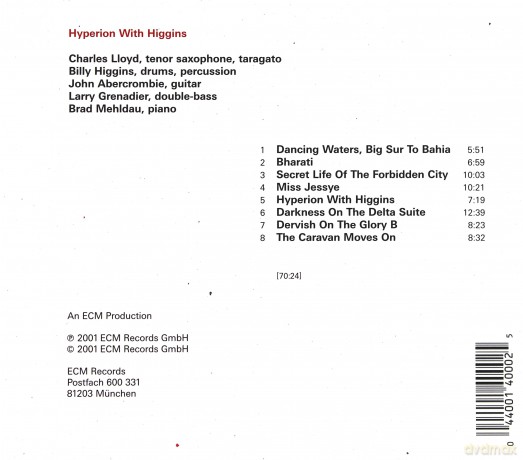 Charles Lloyd: Hyperion With Higgins [CD]