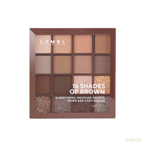 LAMEL Paleta cieni do powiek 16-3 Shades of Brown 16g