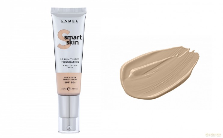 LAMEL Smart Skin Serum Tinted Foundation Podkład nawilżający z kwasem hialuronowym nr 404 Sand 35 ml