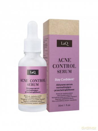 LaQ Acne Control Serum Aktywne Serum normalizująco - przeciwtrądzikowe Stay Confident! 30 ml