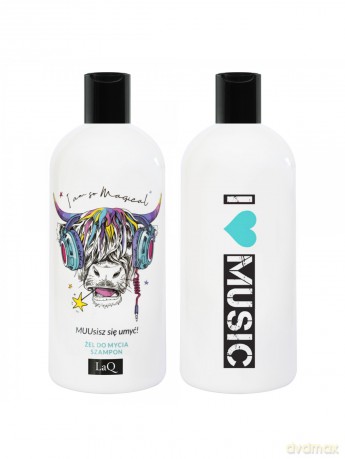 LaQ Żel do mycia i szampon do włosów 2w1 - KROWA 300 ml