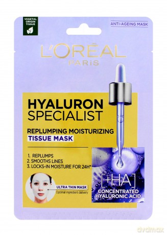 Loreal Hyaluron Specialist Nawilżająca Maska do twarzy na tkaninie 30g