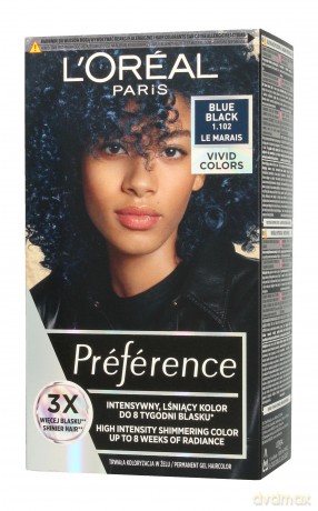 Loreal Preference Vivid Colors Farba do włosów nr 1.102 Blue Black (Le Marais)