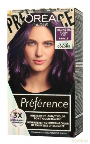 Loreal Preference Vivid Colors Farba do włosów nr 3.161 Magnetic Plum (Pigalle)