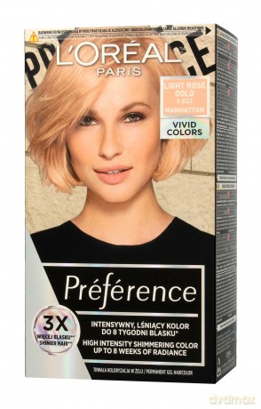 Loreal Preference Vivid Colors Farba do włosów nr 9.023 Light Rose Gold (Manhattan)