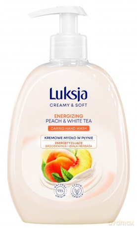 Luksja Creamy & Soft Energizujące Kremowe Mydło w płynie Brzoskwinia i Biała Herbata 500 ml