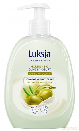 Luksja Creamy & Soft Odżywcze Kremowe Mydło w płynie Oliwka i Jogurt 500 ml