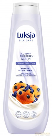 Luksja Silk Care Kremowy Płyn do kąpieli - Smakowita Jagodowa Babeczka 900 ml