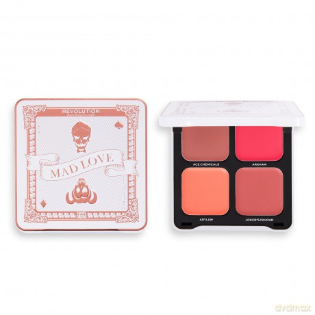 Makeup Revolution DC X Paletka Kremowych Róży (4) Mad Love Cream Blusher