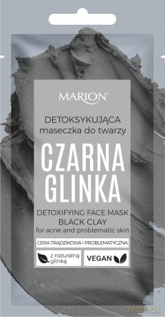 Marion Detoksykująca Maseczka do twarzy - Czarna Glinka 8 ml