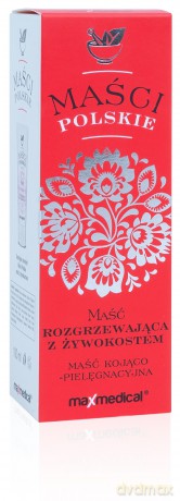MaxMedical Maści Polskie - Kojąco Pielęgnacyjna Maść rozgrzewająca z Żywokostem 100 ml