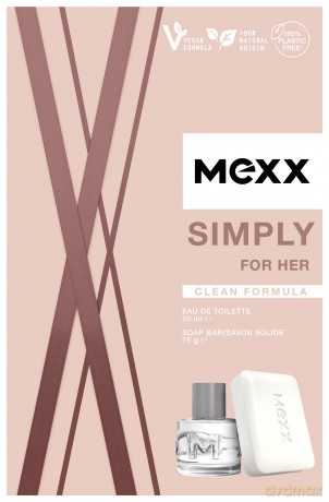 Mexx Zestaw prezentowy Simply for Her (woda toaletowa 20 ml + mydło w kostce 75g)