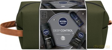 Nivea Men Zestaw prezentowy Deep Control (deo roll-on 50 ml+żel pod prysznic 250 ml+woda po goleniu 100 ml)