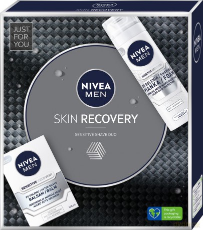 Nivea Men Zestaw prezentowy Skin Recovery (pianka do golenia 200 ml+balsam po goleniu 100 ml)
