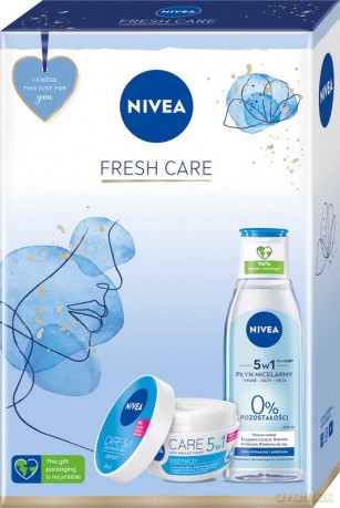 Nivea Zestaw prezentowy Fresh Care (krem do twarzy 5w1 100 ml+płyn micelarny 200 ml)