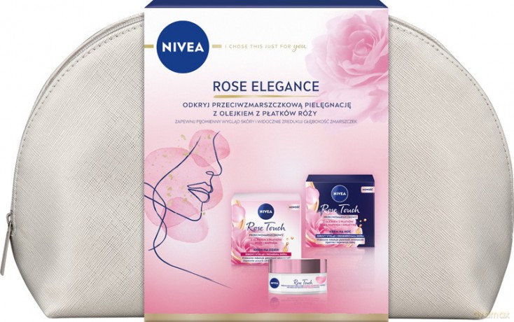 Nivea Zestaw prezentowy Rose Elegance (krem na dzień 50 ml+krem na noc 50 ml)