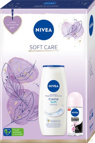 Nivea Zestaw prezentowy Soft Care (żel pod prysznic 250 ml + deo roll-on 50 ml)