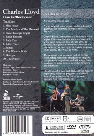 Charles Lloyd: Live In Montreal [DVD]