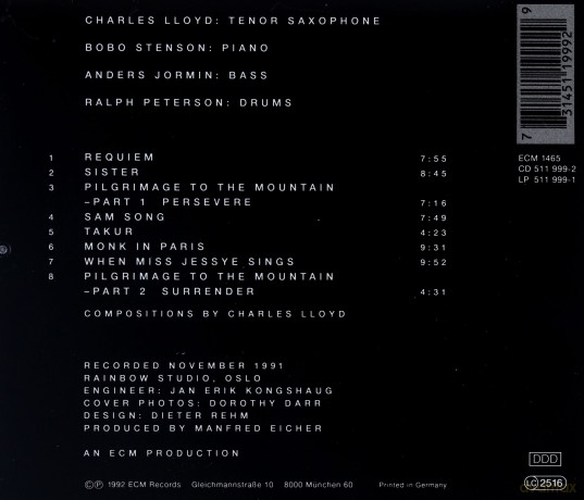 Charles Lloyd: Notes From Big Sur [CD]