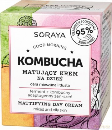 Soraya Kombucha Matujący Krem na dzień - cera mieszana i tłusta 75 ml