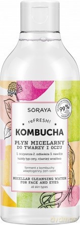Soraya Kombucha Płyn micelarny do twarzy i oczu - każdy rodzaj cery 400 ml