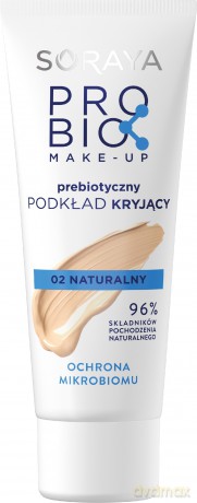 Soraya Probio Make-Up Prebiotyczny Podkład kryjący 02 naturalny - ochrona mikrobiomu 30 ml