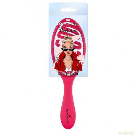 Top Choice Perfume Szczotka do włosów Red Charm - okrągła (64531)