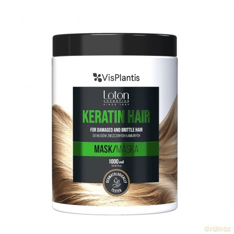Vis Plantis Loton Maska z keratyną do włosów zniszczonych i łamliwych - Keratin Hair 1000 ml