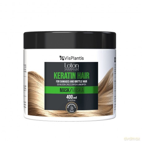 Vis Plantis Loton Maska z keratyną do włosów zniszczonych i łamliwych - Keratin Hair 400 ml