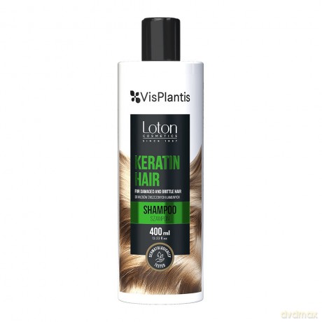 Vis Plantis Loton Szampon z keratyną do włosów zniszczonych i łamliwych - Keratin Hair 400 ml