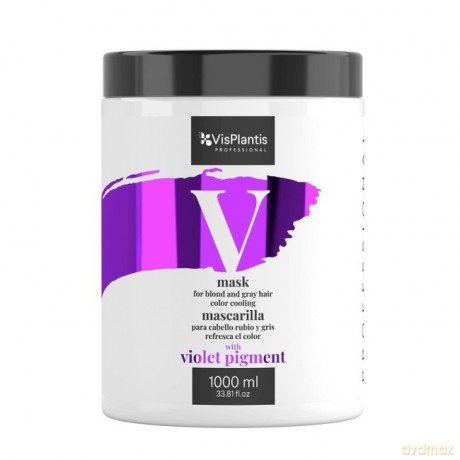 Vis Plantis Professional Maska do włosów blond i siwych ochładzająca kolor - Color Pigment 1000 ml