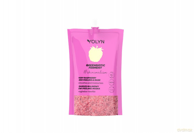 YOLYN Greenbiotic Ferment Bardzo Malinowy Peeling-maska 2w1 50 ml