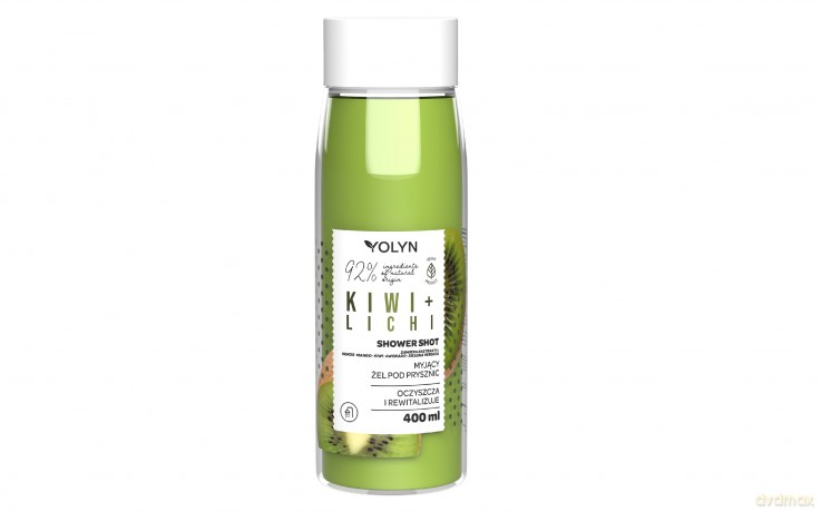 YOLYN Shower Shot Myjący Żel pod prysznic Kiwi + Lichi 400 ml