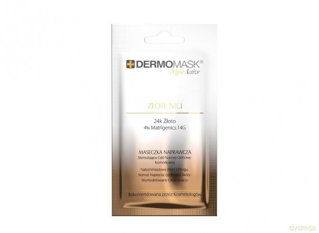 L`BIOTICA Dermomask Night Active Maseczka naprawcza na twarz Złote Nici - 12 ml