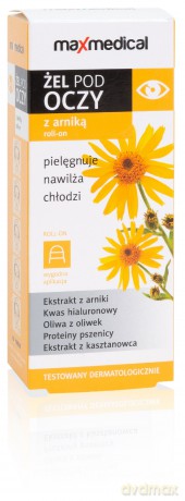 MaxMedical Żel pod oczy z Arniką - roll-on 15 ml