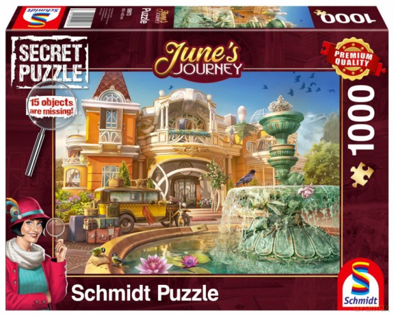SCHMIDT Premium Quality 1000 el. Junes Journey (Secret Puzzle) Rodzinny dom na Wyspie Orchidei [PUZZLE]