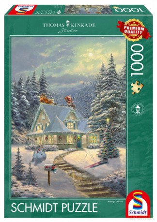 SCHMIDT Premium Quality 1000 el. Thomas Kinkade Dostawa o północy [PUZZLE]