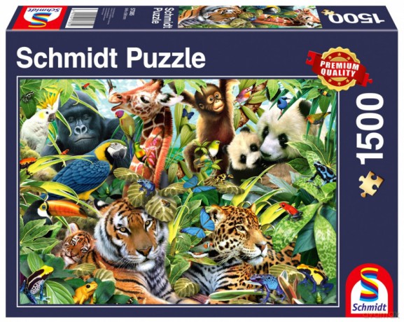 SCHMIDT Premium Quality 1500 el. Kolorowy świat zwierząt [PUZZLE]
